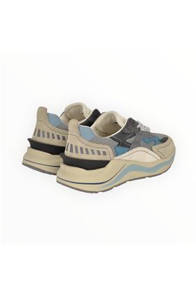 Sneake uomo in pelle colore grigio. DATE | FUGA HF-GY